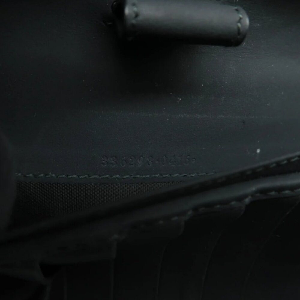 100% Authentic Gucci GG Black Leather Clutch Bag - Picture 12 of 12